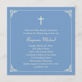 Convite Batismo de Quadro Elegante/Convite de Natal