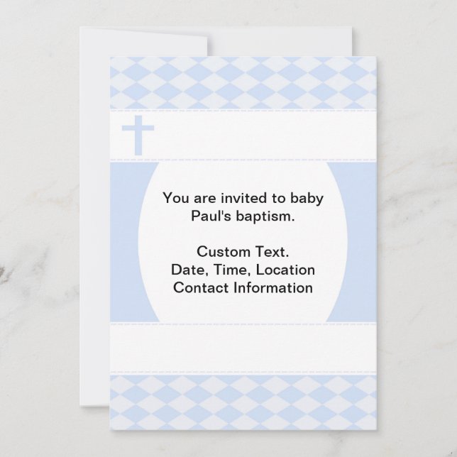 Convite Batismo do Baby Boy (Frente)