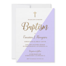 Batismo Dourado e Roxo Simples