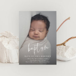 Convite Batismo e Batizado Religioso Escrita Moderna