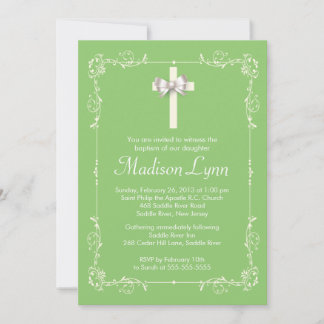 Convite Batismo Elegante| Christening Elegant Cross