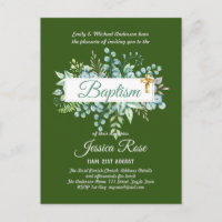 Convite Batismo Eucalyptus Greenerescência Orçamen