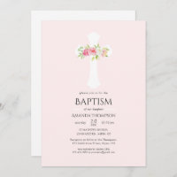 Batismo Floral de Aquarela ou Christening
