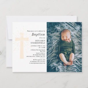Convite Batismo Infantil Personalizado Foto Cerimônia Reli