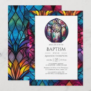 Convite Batismo Moderno da Igreja, Dedicação ou Batizado