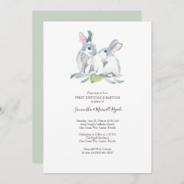 Convite Batismo páscoa e Primeira Festa de aniversário