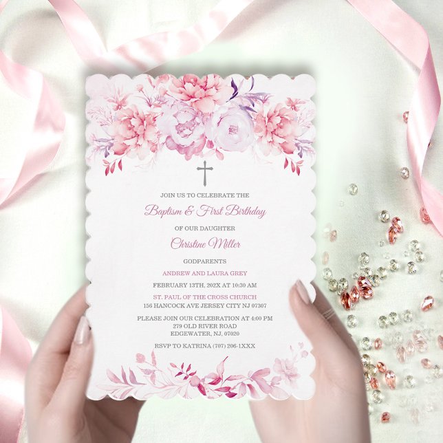 Convite Batismo Personalizado Com Nome De Padrões (Criador carregado)