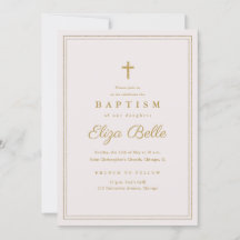 Batismo religioso Dourado Clássico e Cristo