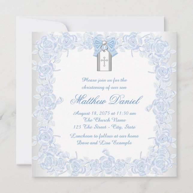 Convite Batizado Baby Blue (Verso)