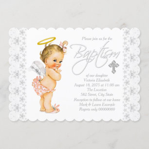 Convite Batizado de Anjo Menina
