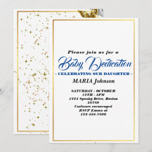 Convite Batizado de Bebê Menino Borboleta Aquarela