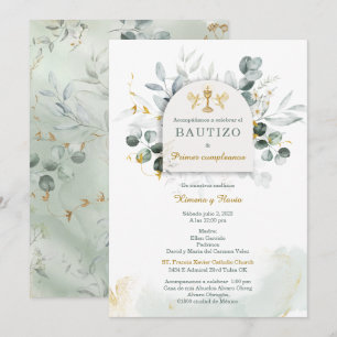 Convite Batizado e Primeiro Aniversário de Gêmeos