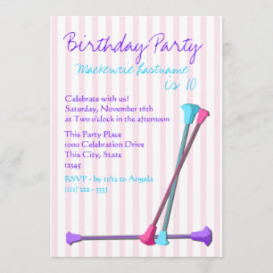 Convite Baton Birthday