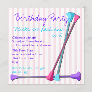 Convite Baton Birthday