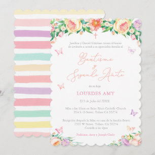 Convite Bautizo 2Do Cumple, segundo aniversário de batism