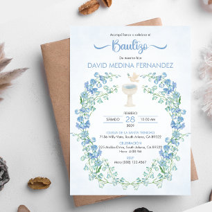 Convite Bautizo Invitación Cute Chalice Baptism Espanhol