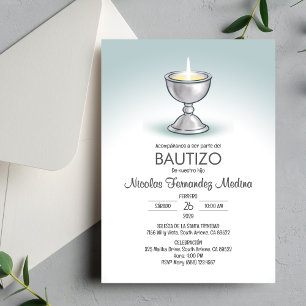 Convite Bautizo Minimalista Chalice Baptism