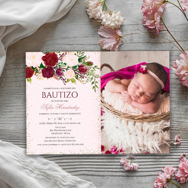 Convite Bautizo Niña Invitacione De bautizo Niña Baptism (Criador carregado)