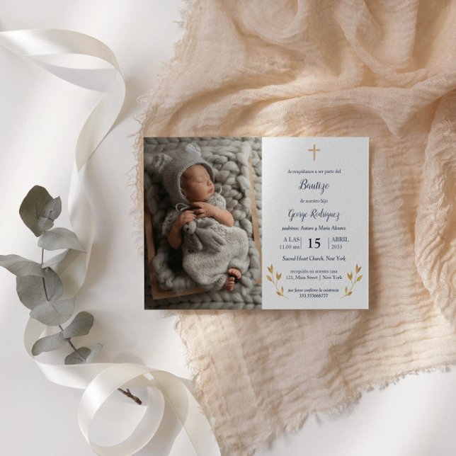 Convite Bautizo Niño Invitacione De bautizo Niño Baptism (Criador carregado)