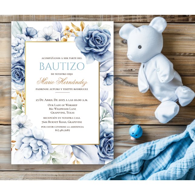 Convite Bautizo Niño Invitacione De bautizo Niño Baptism (Criador carregado)