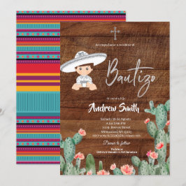 Convite Bautizo Russo Mexicano Silver Boy