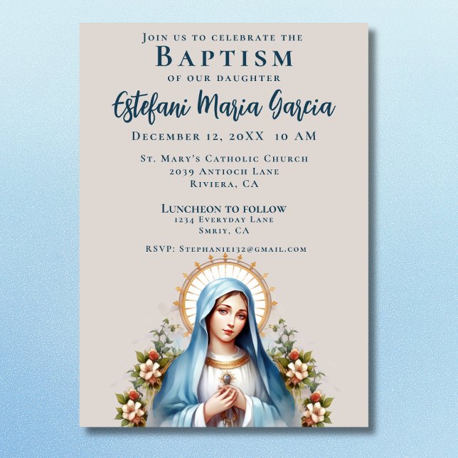 Convite Bautizo Virgen de Guadalupe Baptism (Criador carregado)