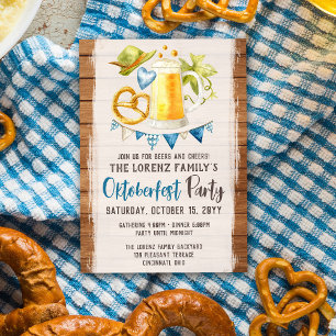 Convite Bavarian Beer & Pretzel, Partido Oktoberfest