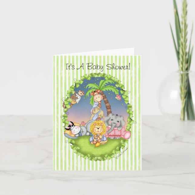 Convite BaZooples Baby Shower Invitation (Frente)