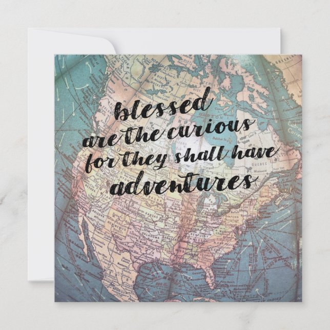 Convite BE CURIOUS 5.25 x 5.25 card (Frente)