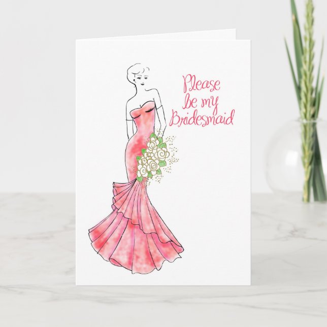 Convite be my bridesmaid (Frente)