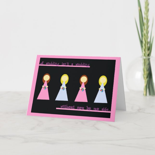 Convite Be My Bridesmaid Card (Frente)