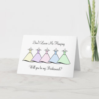 Convite Be My Bridesmaid - Hanging Gowns