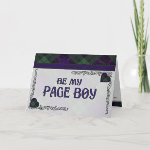 Convite Be My Page Boy-  Armstrong Scottish Tartan