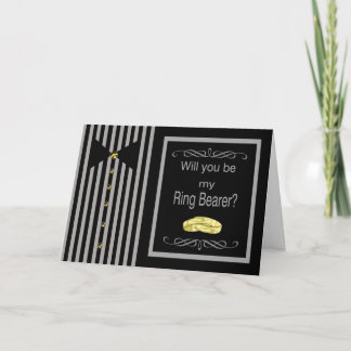 Convite Be My Ring Bearer Request Card