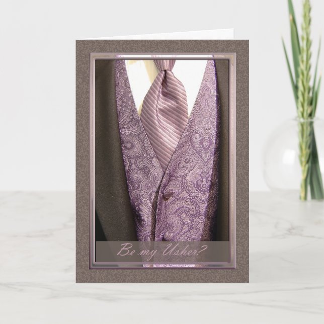 Convite Be my Usher? Wedding Usher Invitation (Frente)
