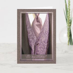 Convite Be my Usher? Wedding Usher Invitation