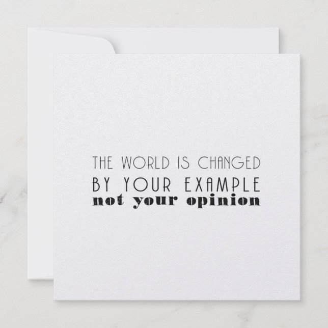 Convite BE WORLD CHANGING 5.25 x 5.25 Card (Frente)
