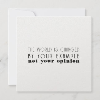 Convite BE WORLD CHANGING 5.25 x 5.25 Card