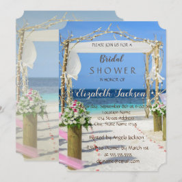 Convite Beach Arbor Floral Chá de panela