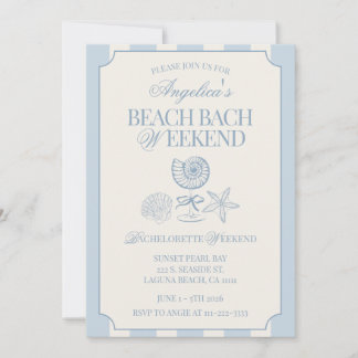 Convite Beach Bach Weekend Bachelorette Itinerary and 