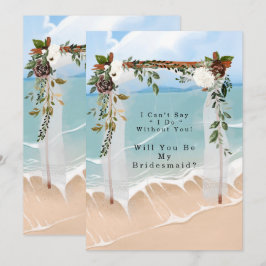 Convite Beach Canopy Floral Você Será Minha Bridesmaid