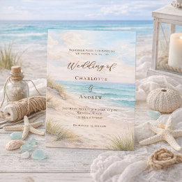 Convite Beach coastal wedding