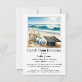 Convite Beach Graduation Party Invitation