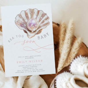 Convite Beach Sea You Logo Chá de fraldas