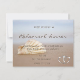 Convite Beach Seashell, Janto de ensaio de coração