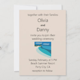 Convite Beach Summer Destination Wedding