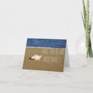 Convite Beach Waves Seashell Will You Be My Bridesmaid
