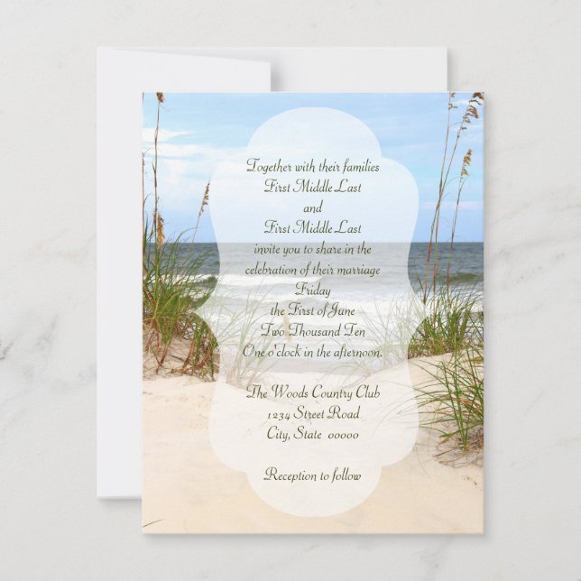 Convite Beach Wedding (Frente)