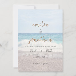 Convite Beach Wedding Invitation Seaside/Oceanside Wedding