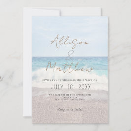 Convite Beach Wedding Invitation Seaside/Oceanside Wedding